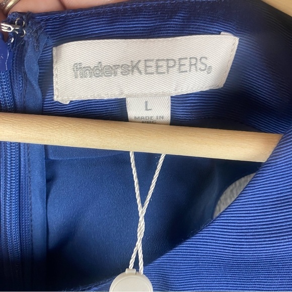 Finders Keepers Blue Back Cutout Mini Dress Size Large NWT - Picture 7 of 7